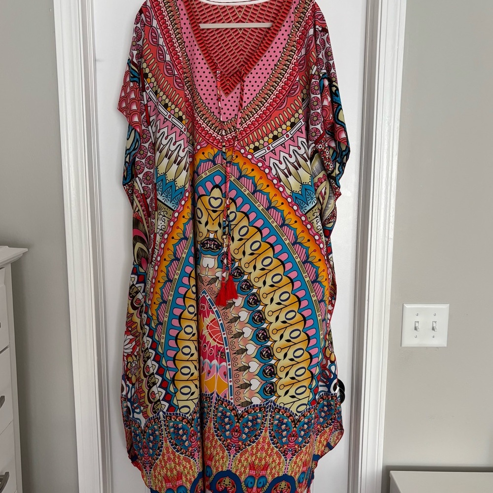 Colorful Bohemian Kaftan Dress